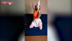 Incredibly Sexy Bunny Fondles Herself and Bring to Orgasm with Vibrator